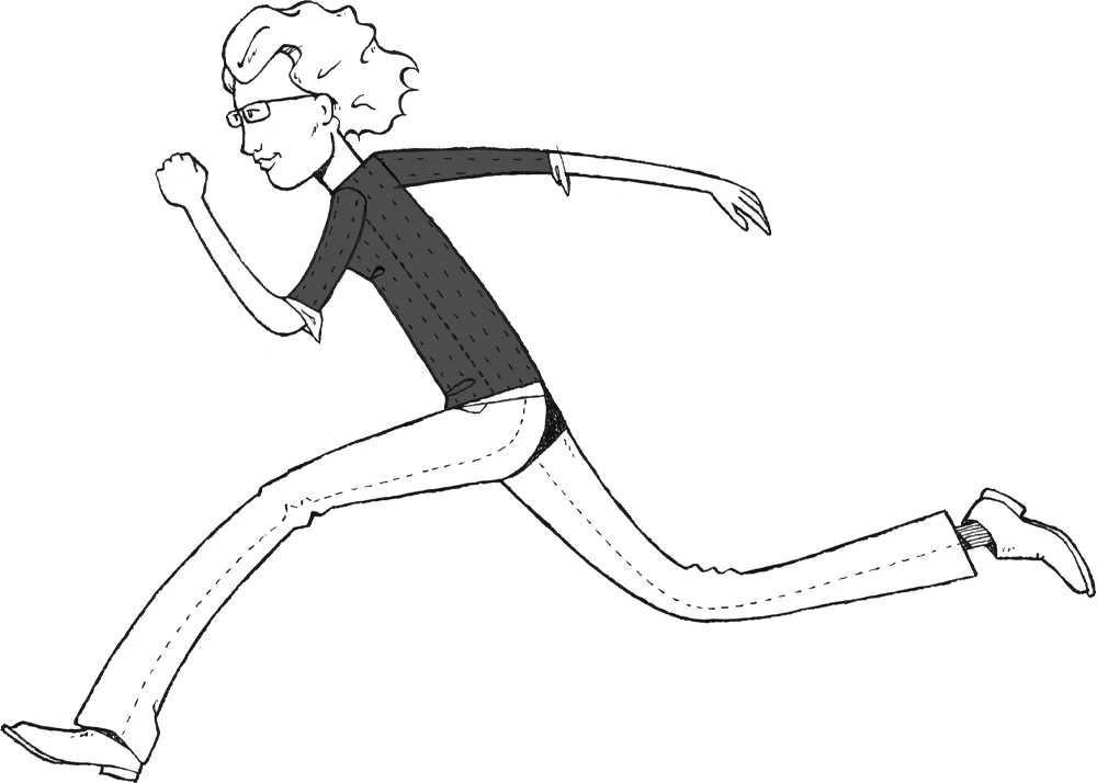 A man sprinting